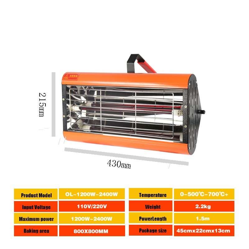 Paint Drying Lights Infrared Heating Car Body Repair Tools Curing Lamp Shortwave Paint Curing Lamp