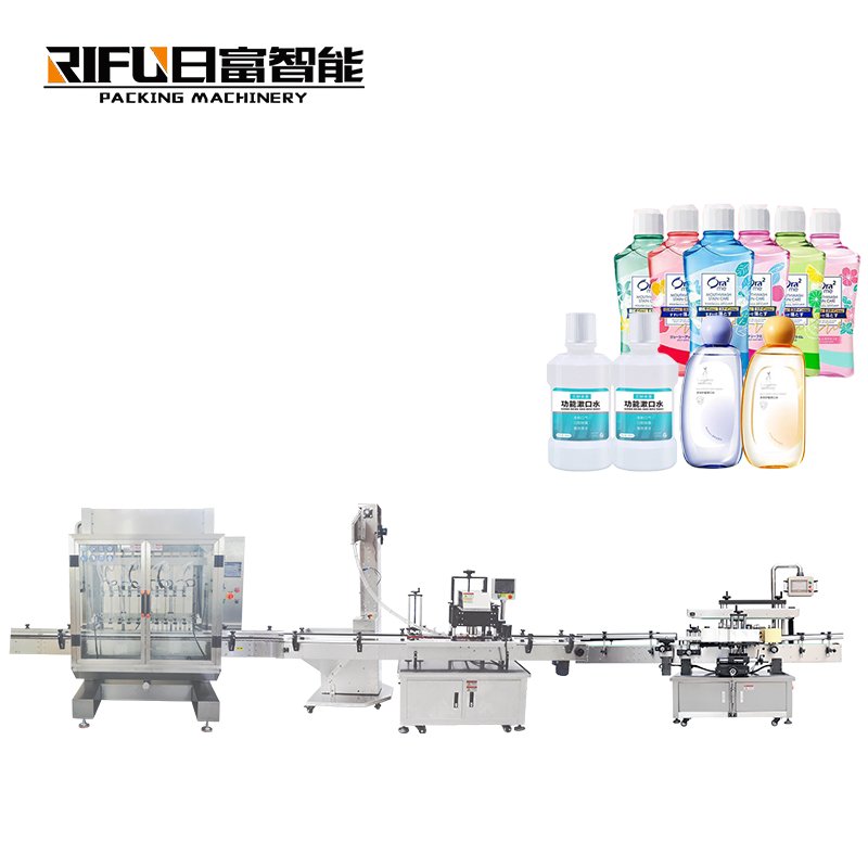 Automatic Edible Oil Filling Capping Labeling Packaging Production Line