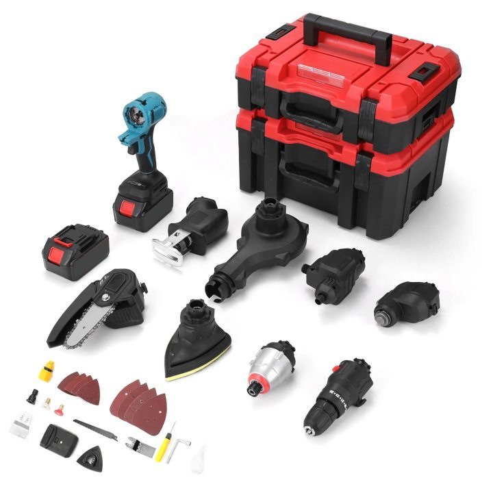 Cordless 20V 21V Power Garden Tools Tool Lithium Ion Battery Powered Tool Set