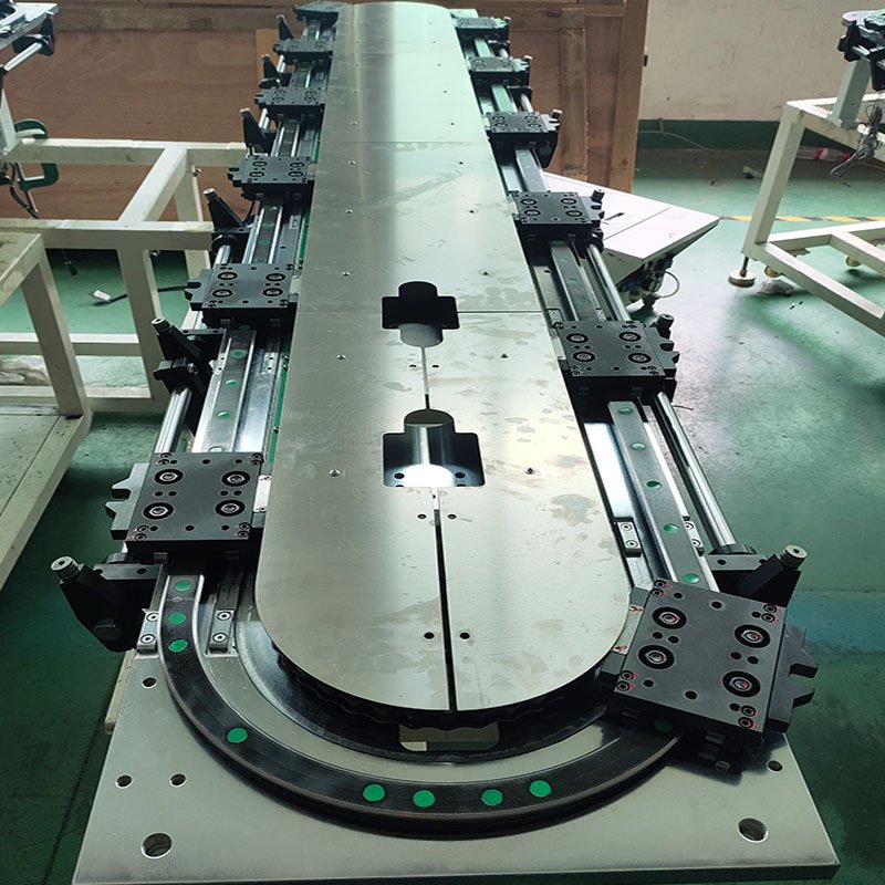 Multi Station Curved Rail And Conveyor For Material Circulation And Distribution In The Automotive Assembly Line