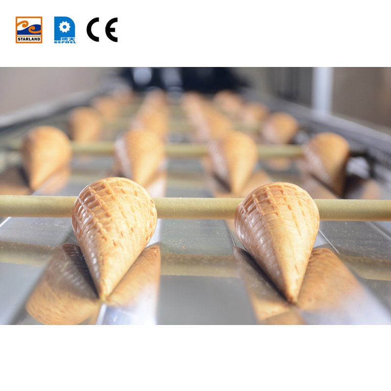 Industrial Auto Crispy Biscuit Cone Production Line Ice Cream Production Equipment