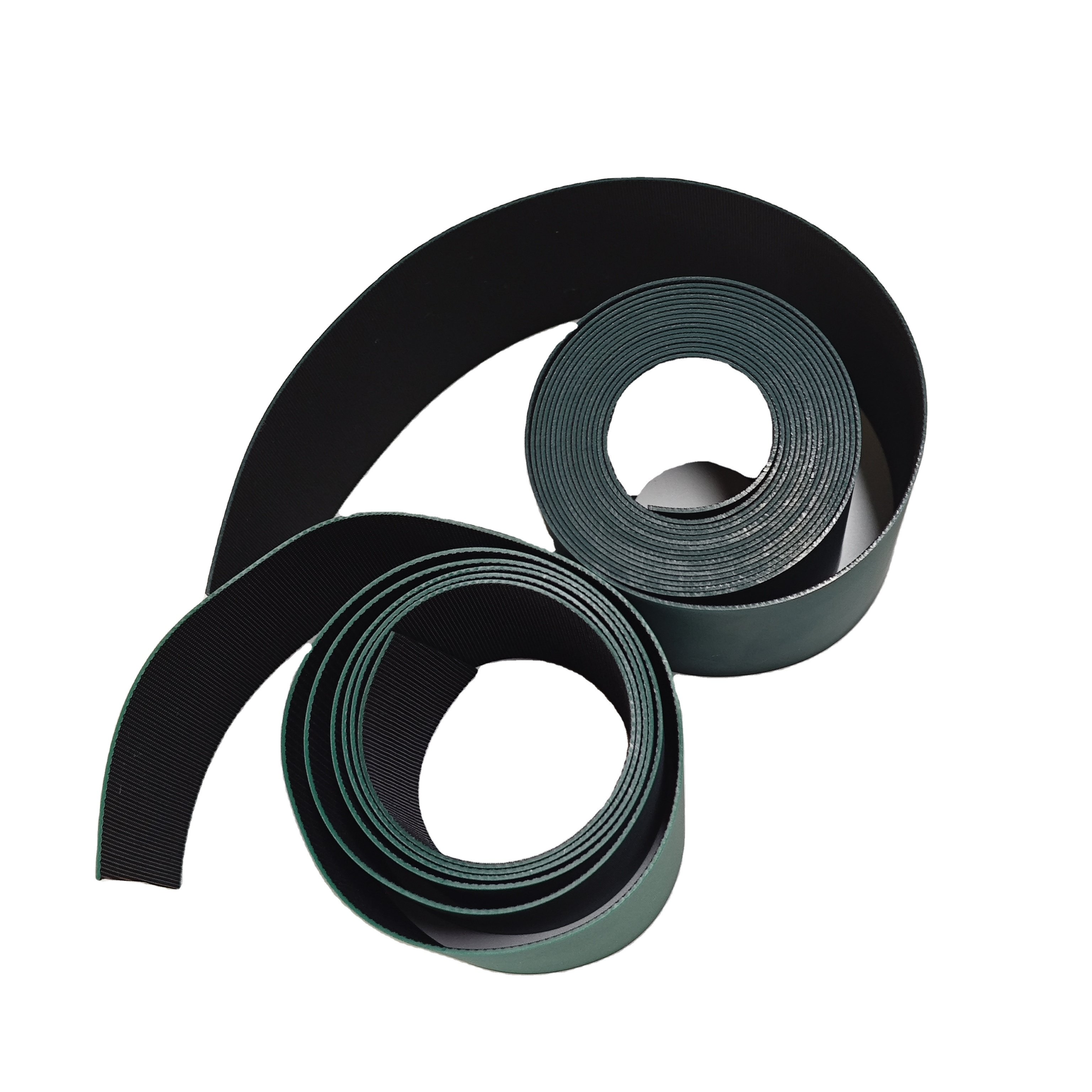 1.0mm dark green/black high elastic flat belt conveyor belt for printing machinery