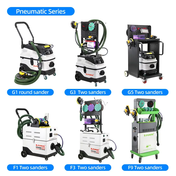 FUNISI F1 Metal Sheet Dust Free Dry Sanding Machine Dust Extractor for Car Repairing