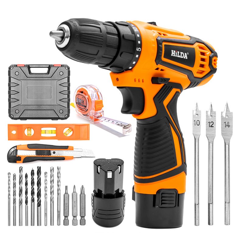 Cordless Electric Drills Portable Hand held Lithium Battery Tools Set Mini Drill Machine Power Drills Kit
