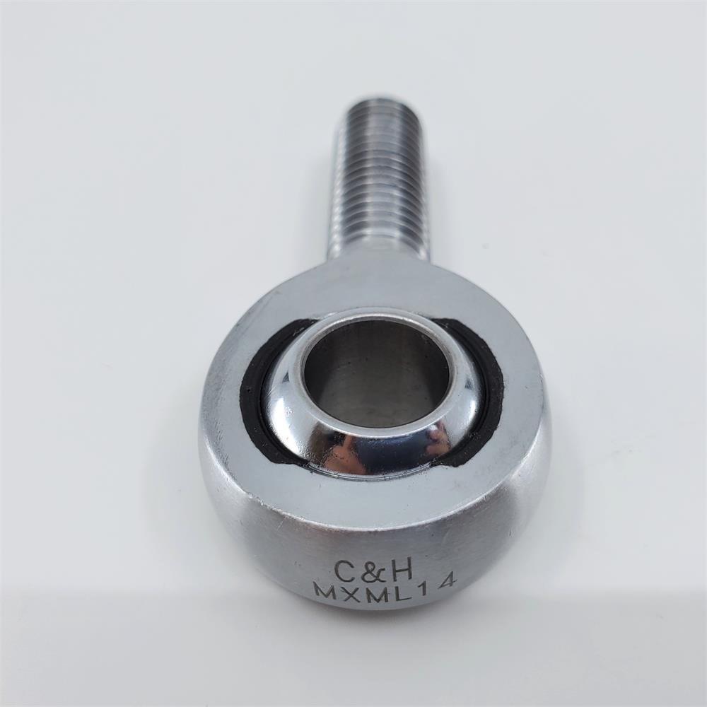 MXMR14 Chromoly Joint, 14mm Metric Male Racing Heim Joint, Right Hand Loader Slot Rod End, 14mm Hole, M14x2.0 Thread