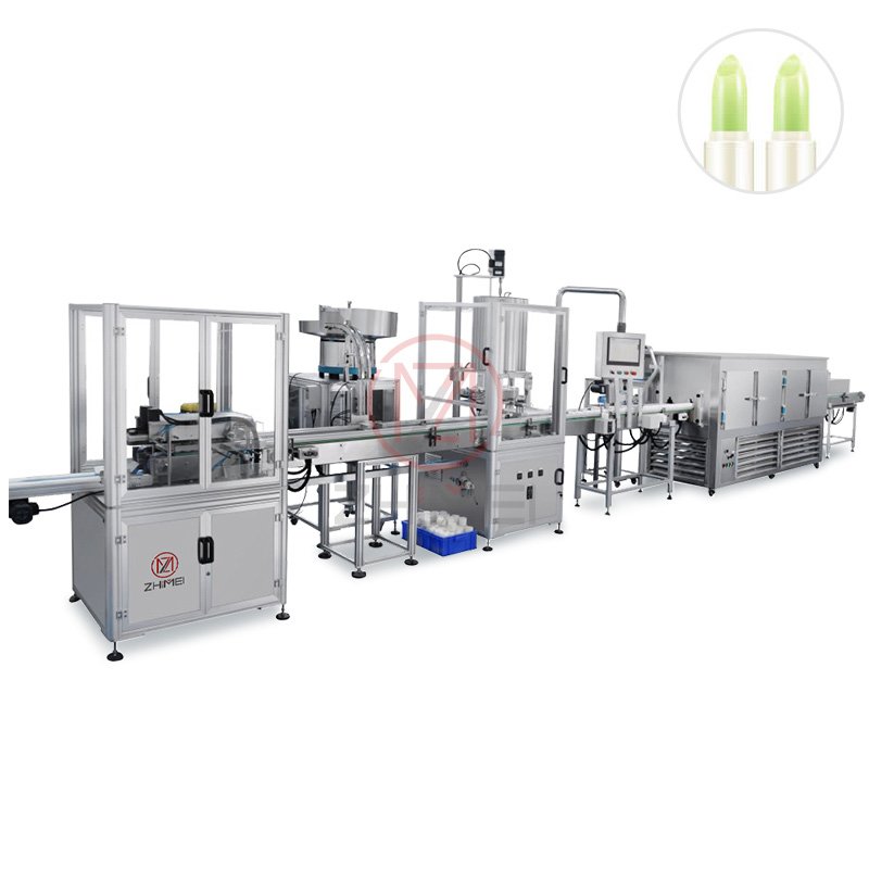 Full Automatic Makeup Lip Balm Lipstick Tube Cosmetic Production Line Cosmetic Equipment Filling Sealing Machine