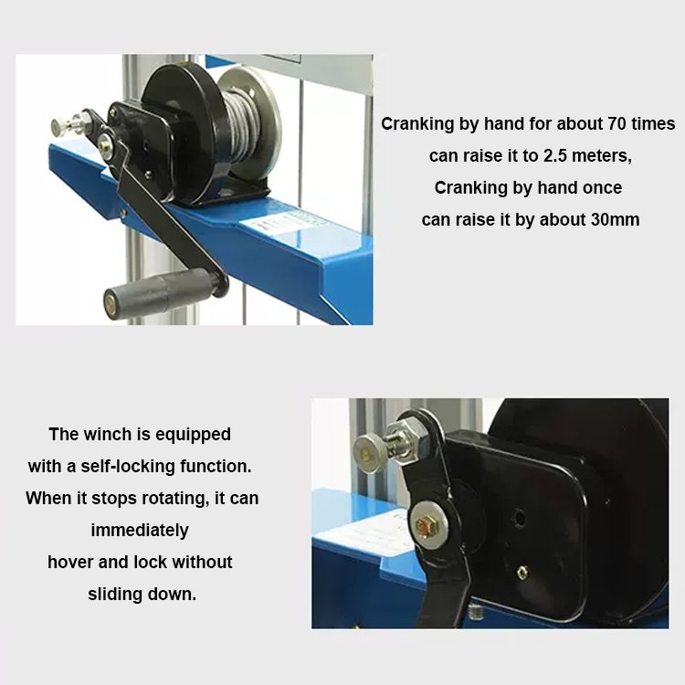 Baot Aluminum Material Lift Manual Portable Alum Load Lifter Pallet Stacker
