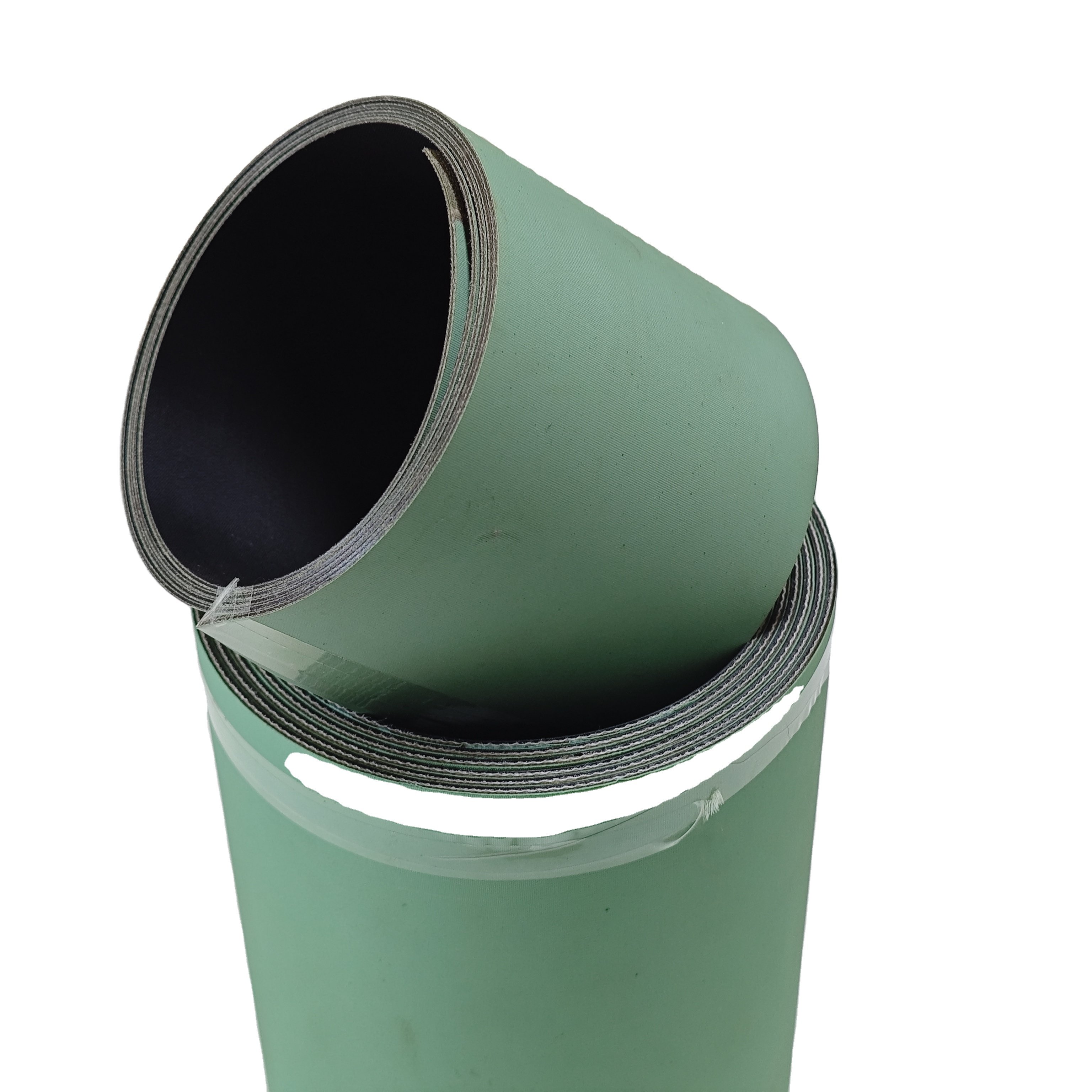 2.5mm Printer belt Polyester Finger serrated joint green and black power transmission flat belt