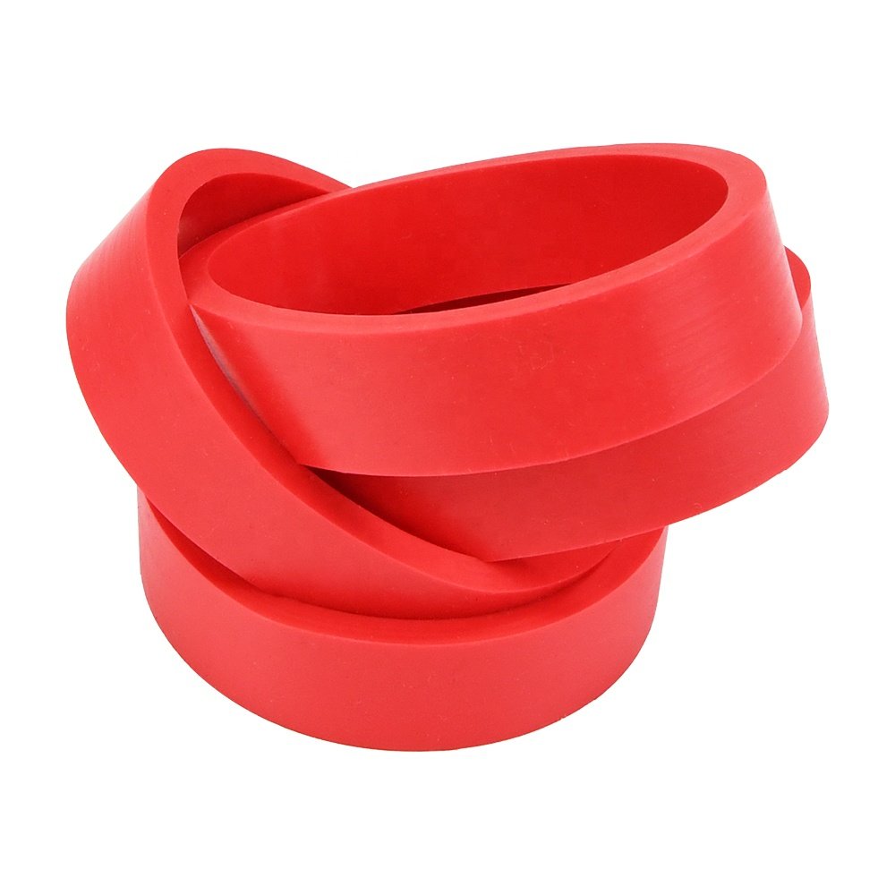 Industrial vulcanized antistick and heat resistant 35A seamless red silicone ring