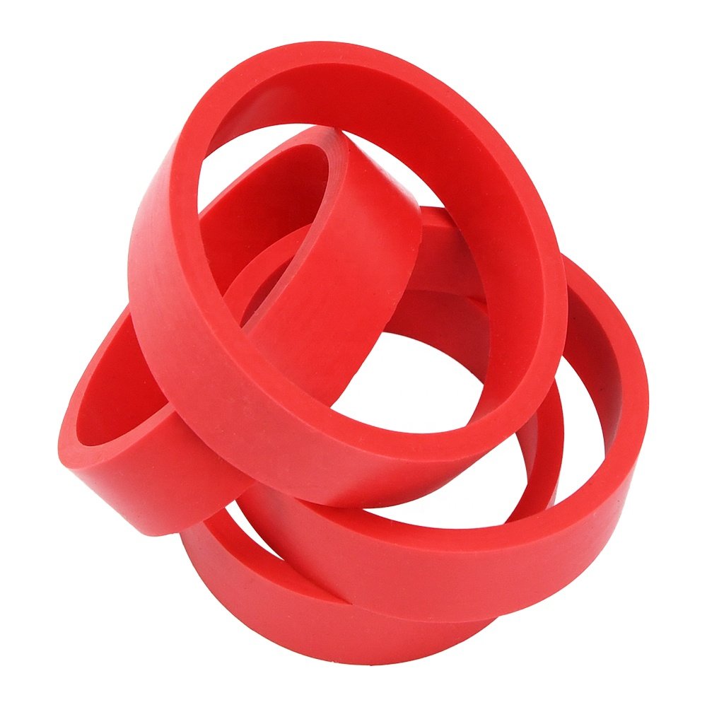 Industrial vulcanized antistick and heat resistant 35A seamless red silicone ring
