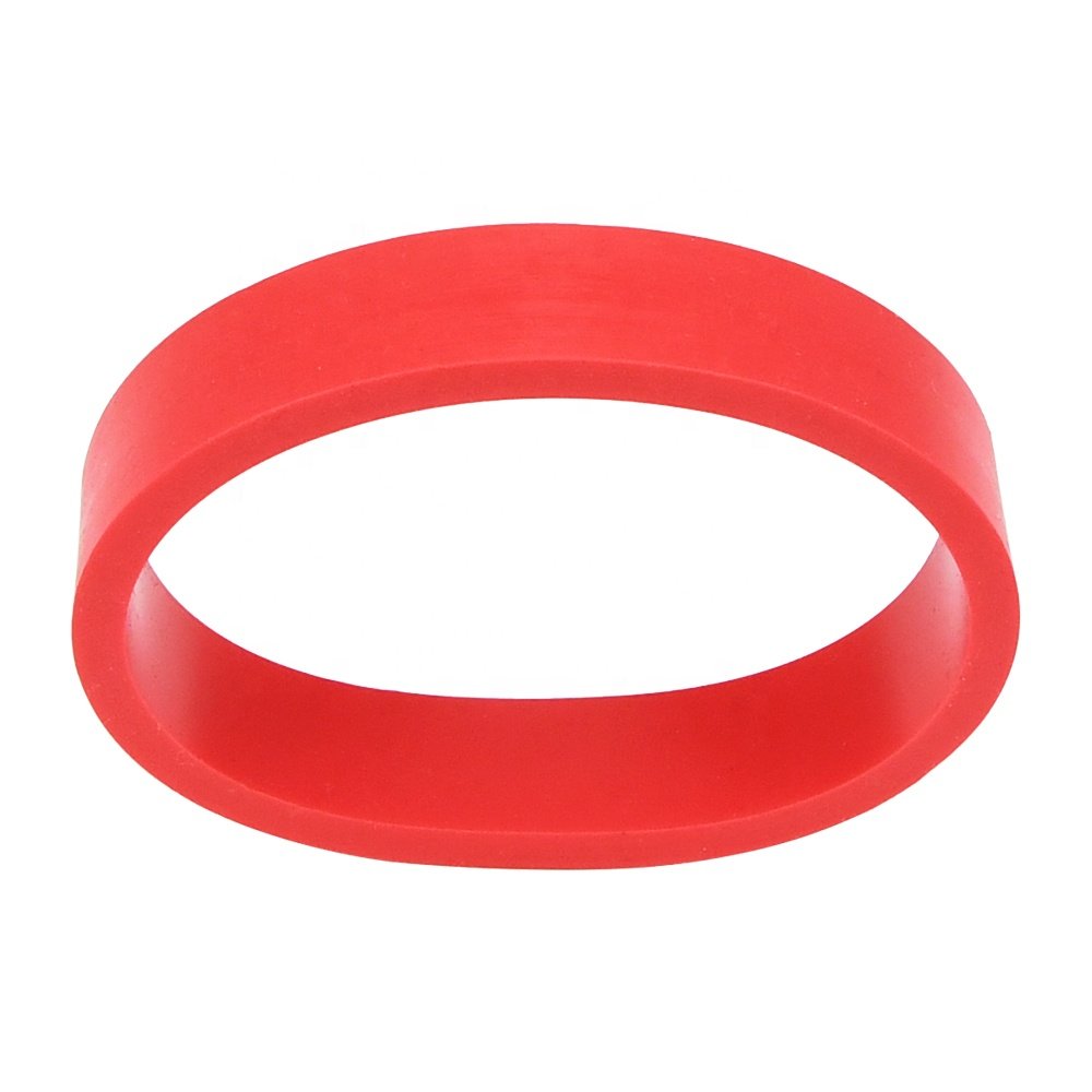 Industrial vulcanized antistick and heat resistant 35A seamless red silicone ring