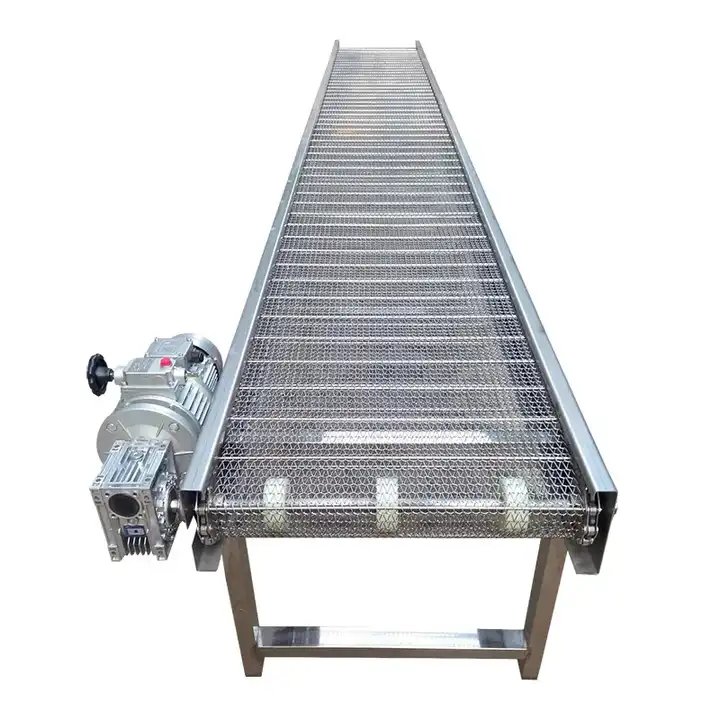 Food Processing Industrial Ozone Sterilization Air Bubble Fruit/Vegetable Washing Wire Mesh Conveyor
