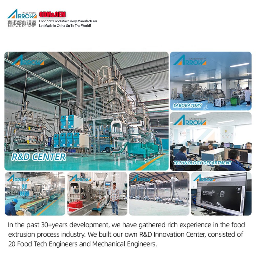 Arrow Machinery Full Automatic Rice Slanty Chips Puffed Mini Puff Food Extruder Making Machine