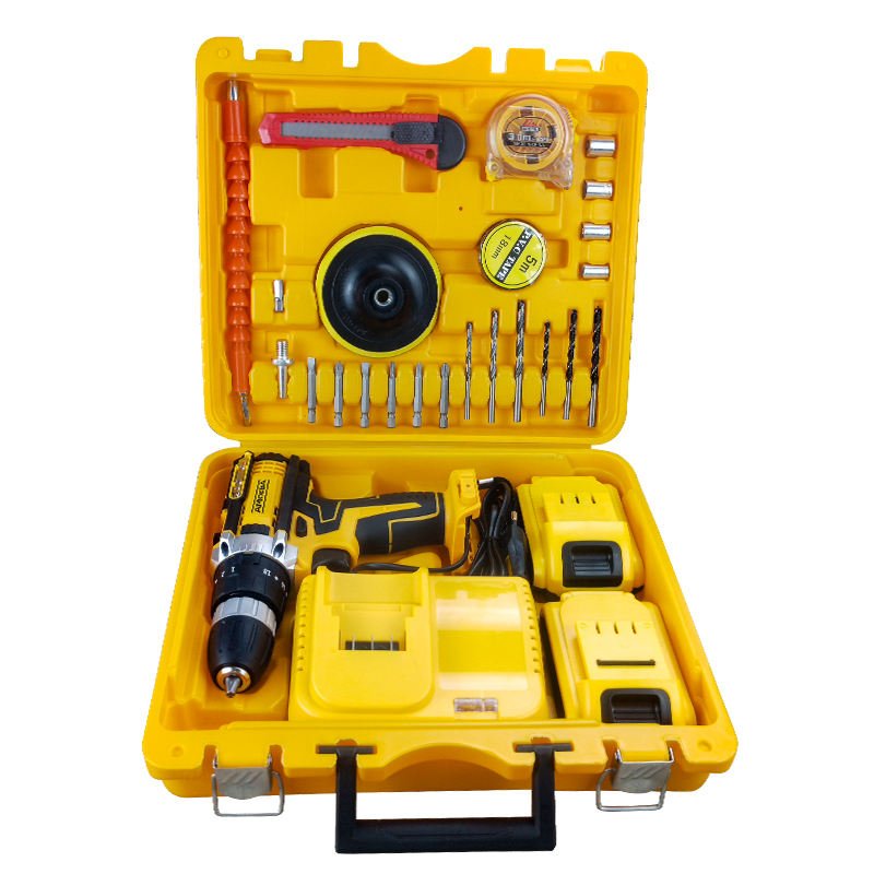 Corded Variable Speed Double Speed Drill 36V Electric Screwdriver Drill Electric Drill Rechargeable with Accessories