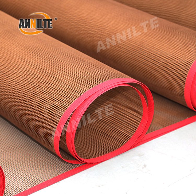 PTFE Mesh Conveyor Conveyor Belts for Dryer Transparent Annilte High Temperature Resistance Brown Custom Heat Resistant Directly