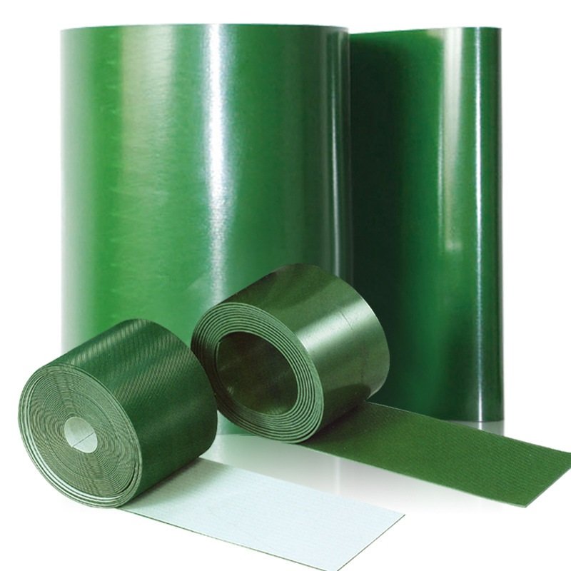 Low Noise Fabric Petrol Green PVC Conveyor Belt in Logistics Industry
