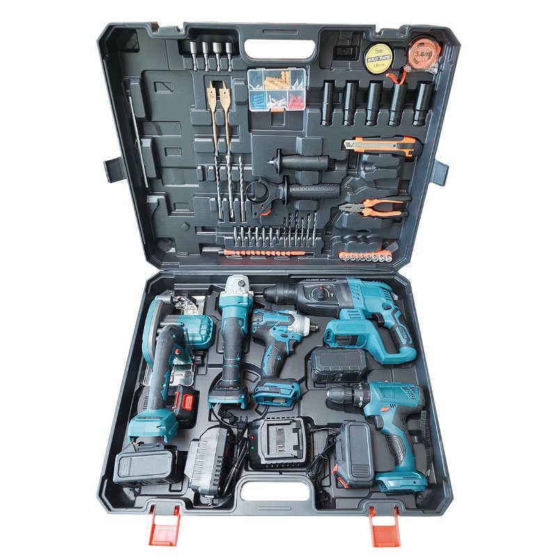 Cordless Tools Set Electric Wrench Electric Power Drill Tool Combo Kit Cordless Tools Combo Kit Cordless Angle Grinder