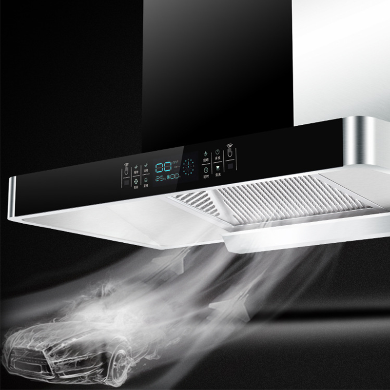 Twin Motors Range Hood SS Chimney MAXKY Kitchen Copper Motor Stainless Steel Kitchen Range Hood