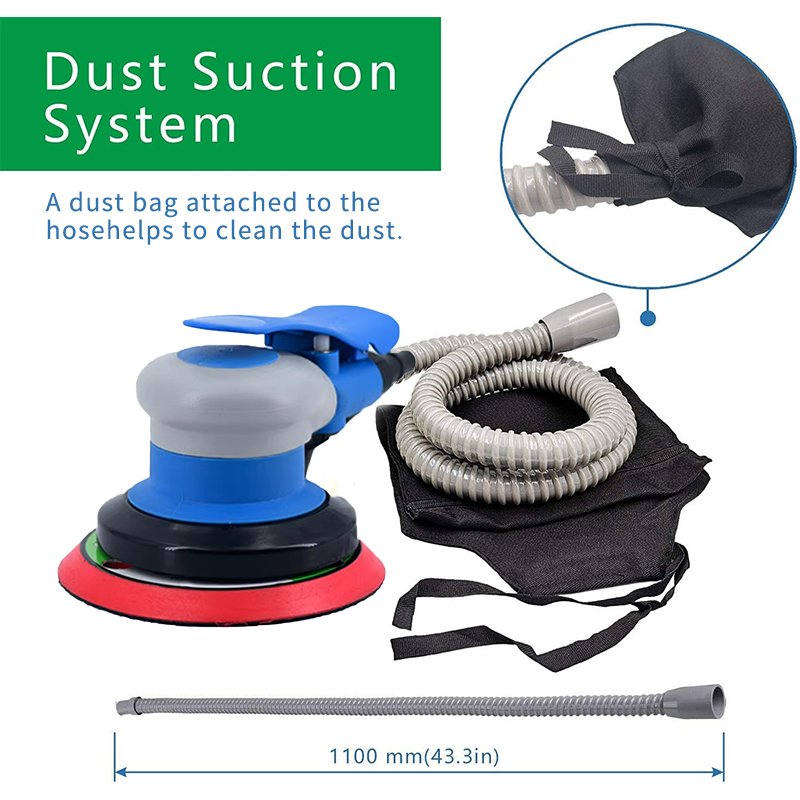 High-Performance Dual Action Pneumatic Air Sander Easy-To-Use Scratch Repair Tool For Auto Body Work Orbital Air Polisher