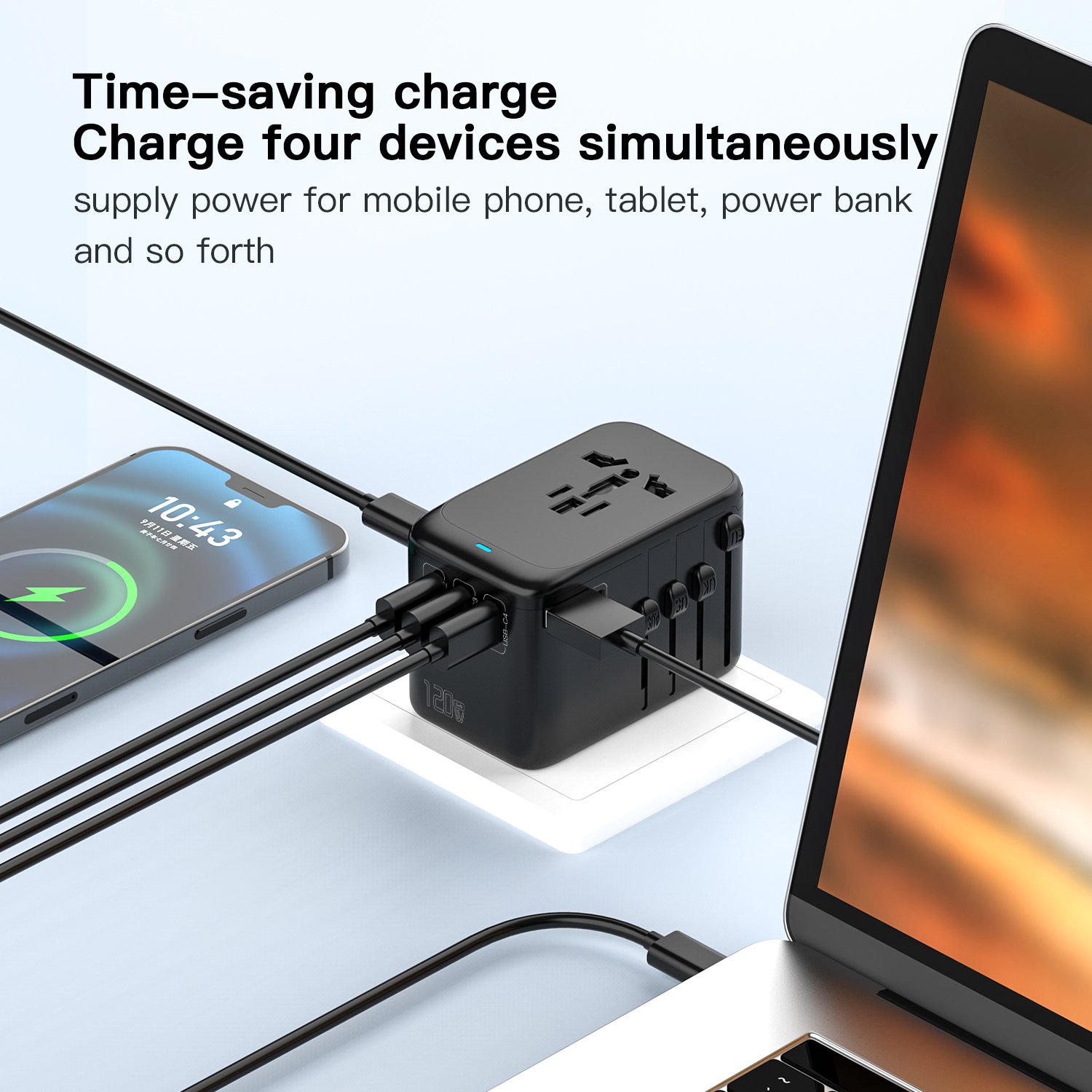 Travel Accessories Multi Outlet Converter Universal Adaptor International Plug Adapter Charger Ports World Plug Adaptor