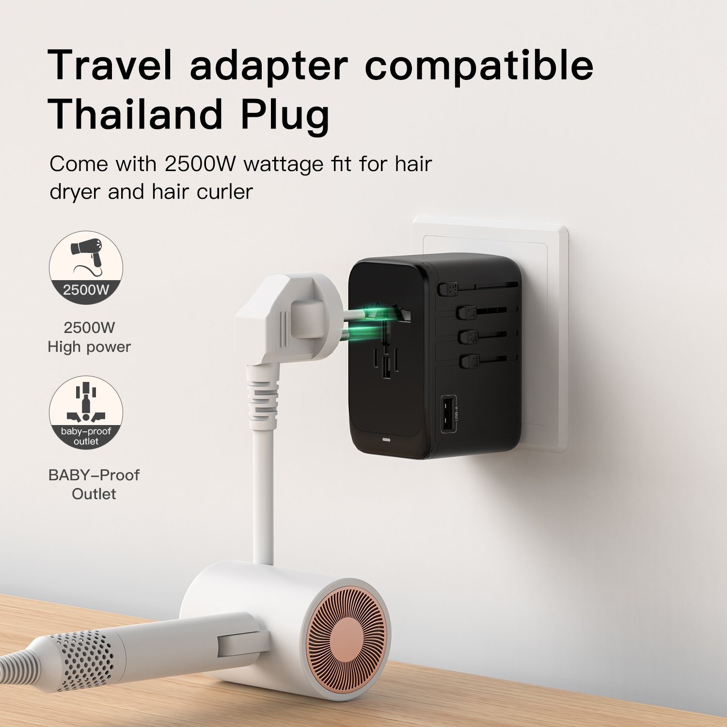 Travel Accessories Multi Outlet Converter Universal Adaptor International Plug Adapter Charger Ports World Plug Adaptor