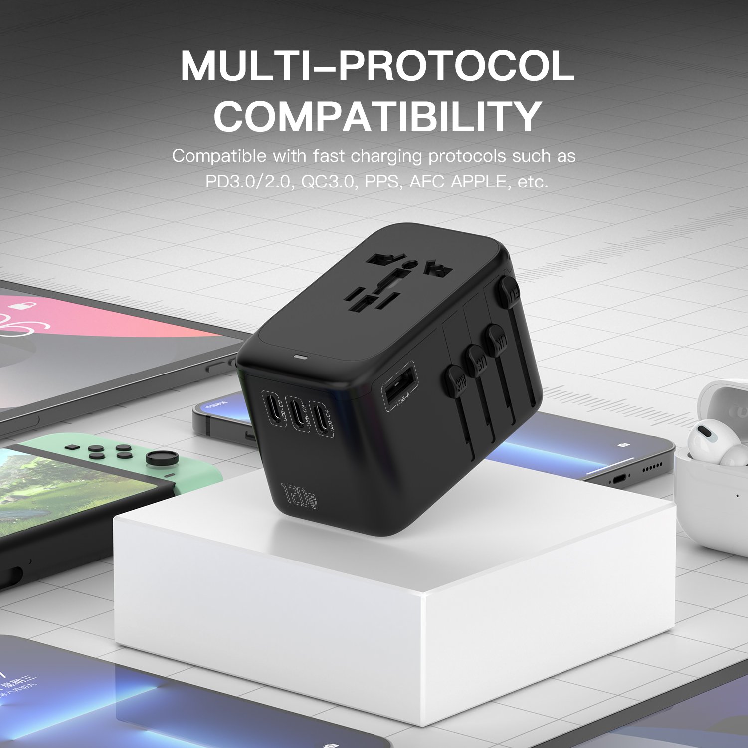 Travel Accessories Multi Outlet Converter Universal Adaptor International Plug Adapter Charger Ports World Plug Adaptor