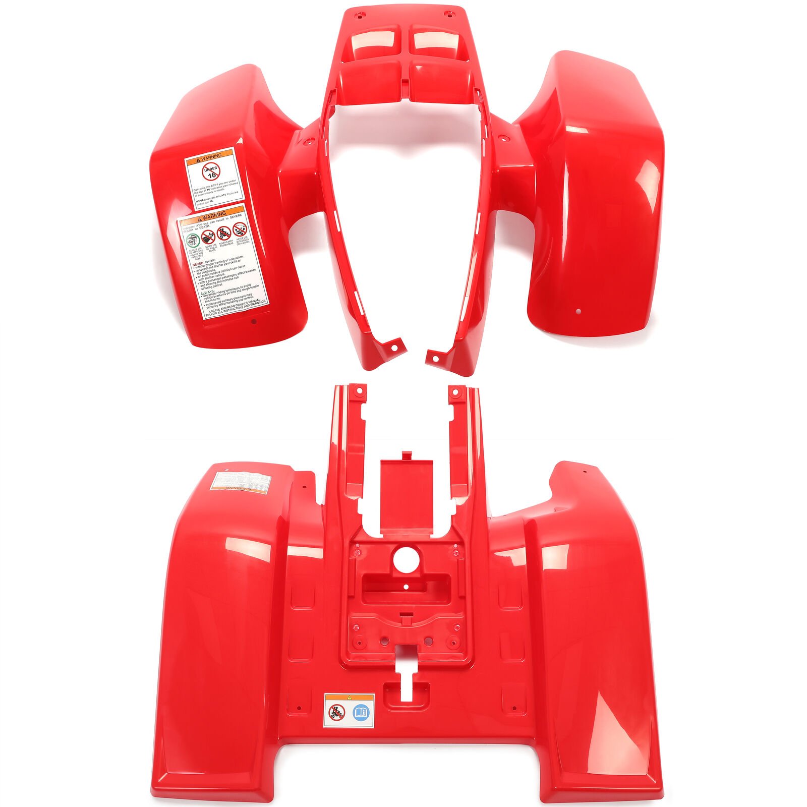 Front & Rear Fenders Plastic Body Fits 1987-2006 Yamaha Banshee YFZ350 -RED