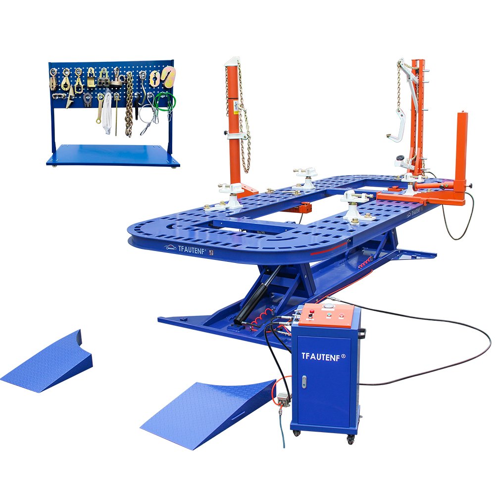 TFAUTENF Garage Use Car Body Straightener Rack Machine CE Vehicle Auto Body Collision Repair Equipment Workshop Use Car Bench