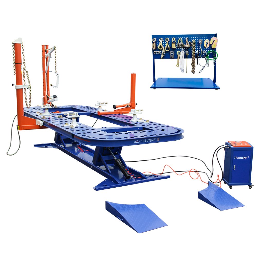 TFAUTENF Garage Use Car Body Straightener Rack Machine CE Vehicle Auto Body Collision Repair Equipment Workshop Use Car Bench
