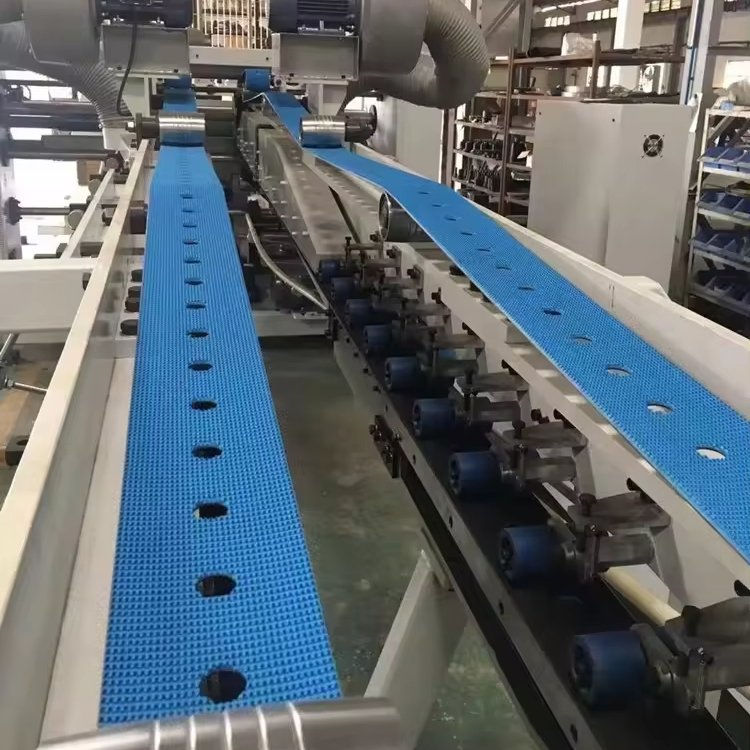 Rubber Blue Wear-Resisting Grass Pattern Conveyor Belts For Automatic Carton Sealer Machine Making Industry Transmission Belts
