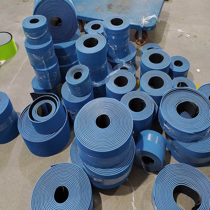 Rubber Blue Wear-Resisting Grass Pattern Conveyor Belts For Automatic Carton Sealer Machine Making Industry Transmission Belts