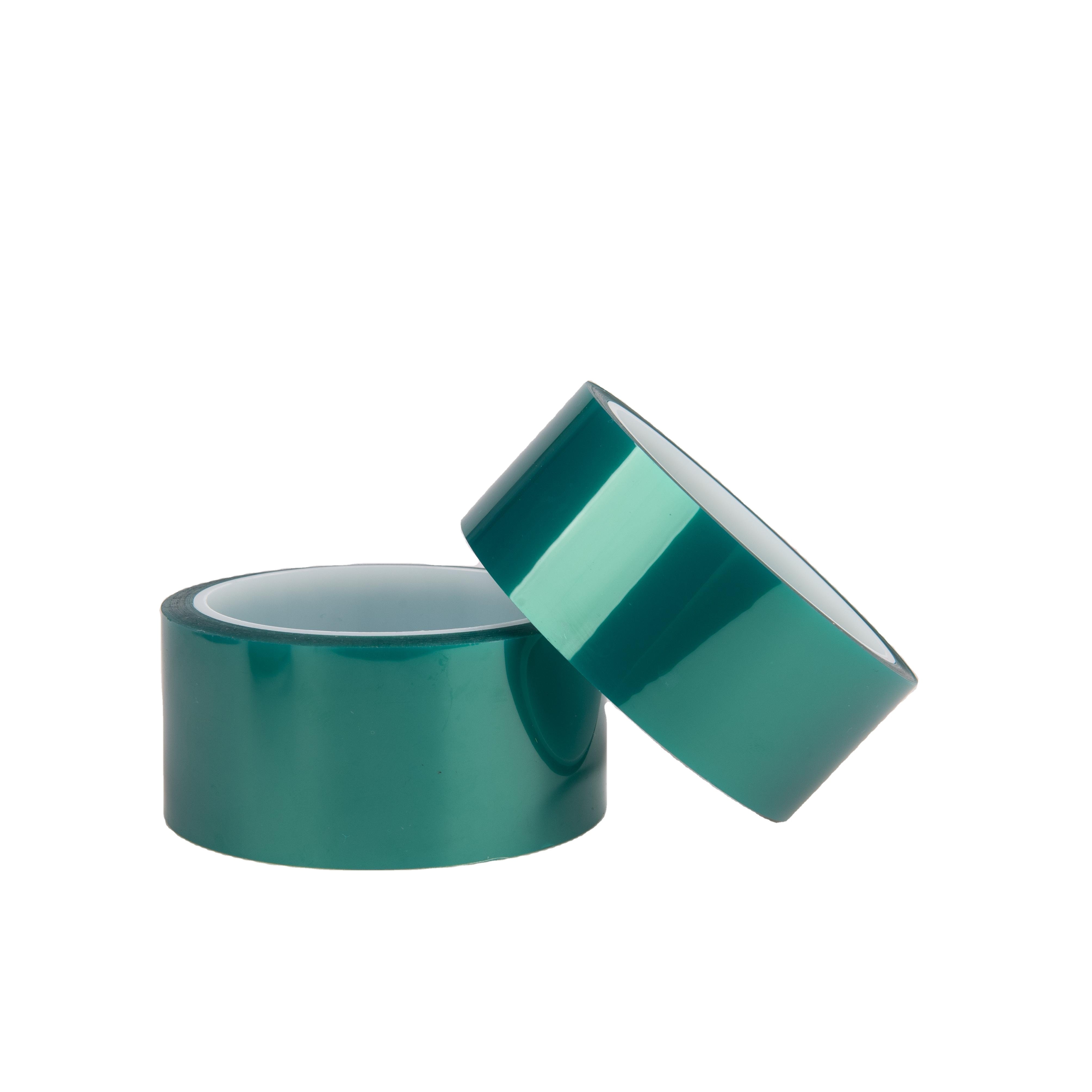 High temperature resistant PET green high temperature tape Silicone strong adhesive leather splicing no residue tape