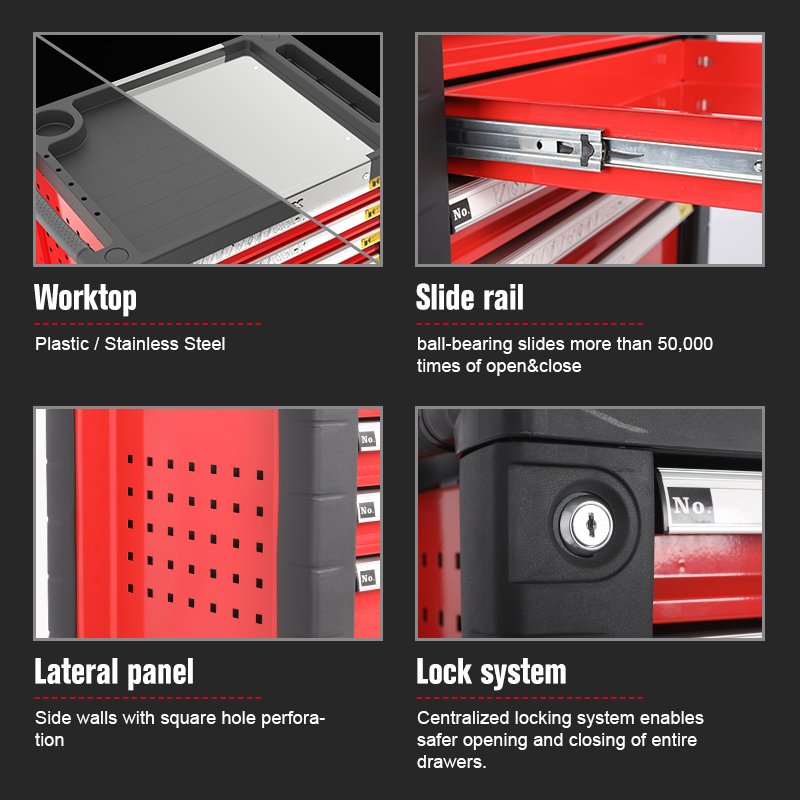 Ningbo Kinbox 455 PCS Full Tool Box Kit For Tools Cabinet Set