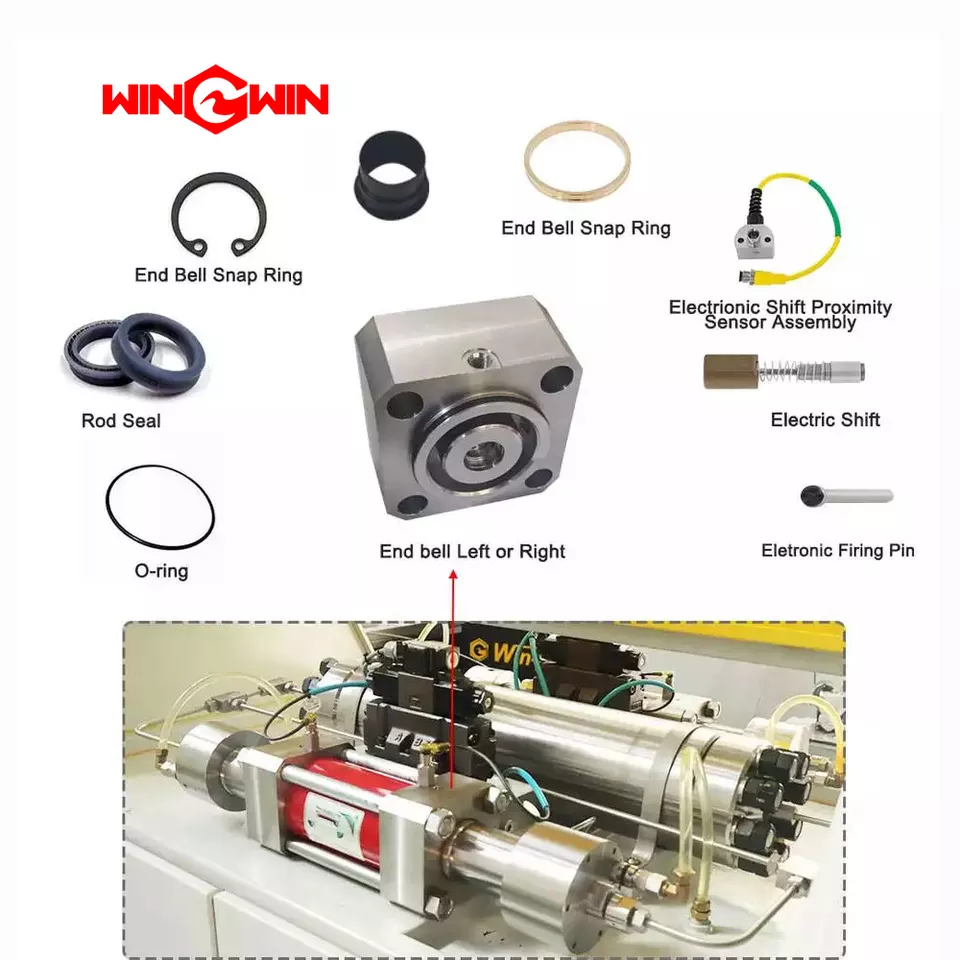 JTS Waterjet Cutting intensifier pump spare parts End Bell Water jet Spare Parts Tie Rod Ceramic Plunger