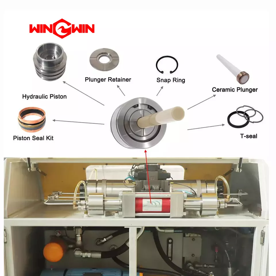 JTS Waterjet Cutting intensifier pump spare parts End Bell Water jet Spare Parts Tie Rod Ceramic Plunger