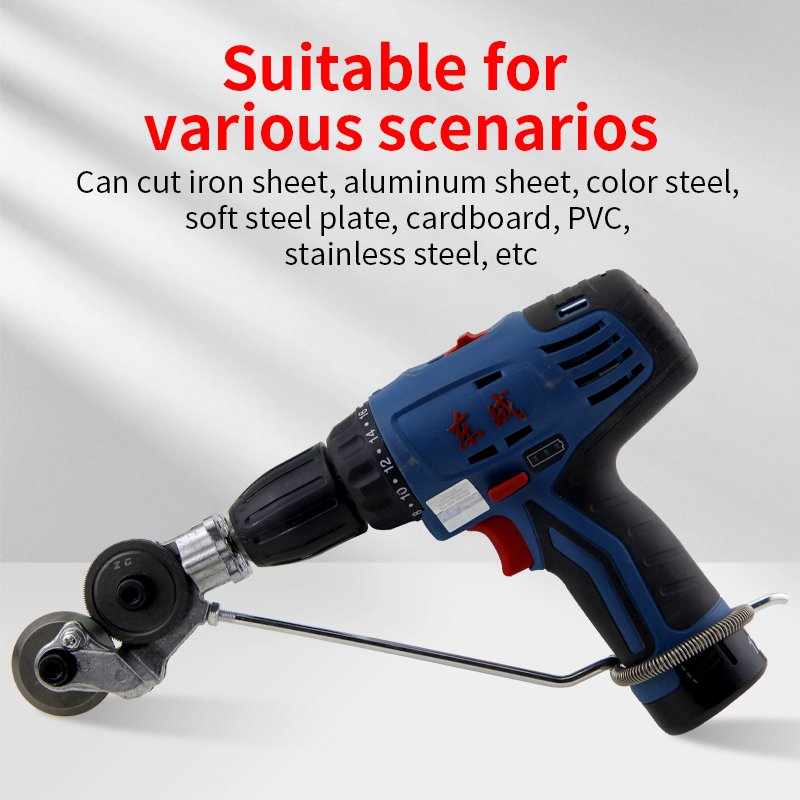 Multifunctional Electric Drill Board Cutter Metal Plate & Iron Sheet Cutter Armature Scissors-Power Tool Accessories