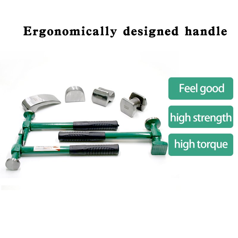 FUNISI Sheet Metal Hammer with Plastic Coated Handle for Auto Repair Hammer