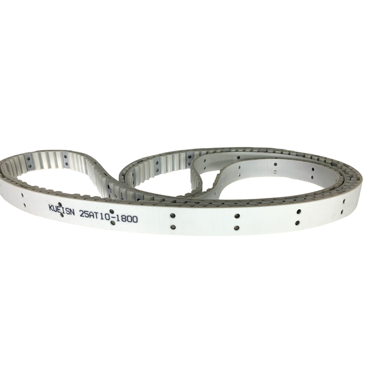 25AT10-1800 PU Synchronous Belt for Vision Inspection Automation Equipment White Color Timing Belt AT5 for Metal Wrapping
