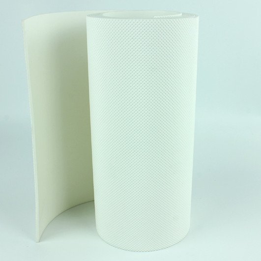 Foodgrade PVC industrial conveyor belt with diamond pattern and smooth surface