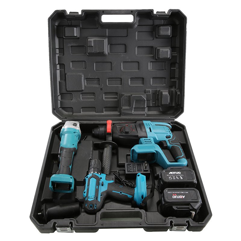 Three-piece set of power tools combo kit power tools