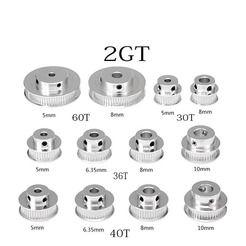 GT2 Timing Pulleys 30 36 40 60 Tooth 2GT Wheel Parts Bore 5mm 8mm Aluminium Gear Teeth Width 6mm 3D Printers Part