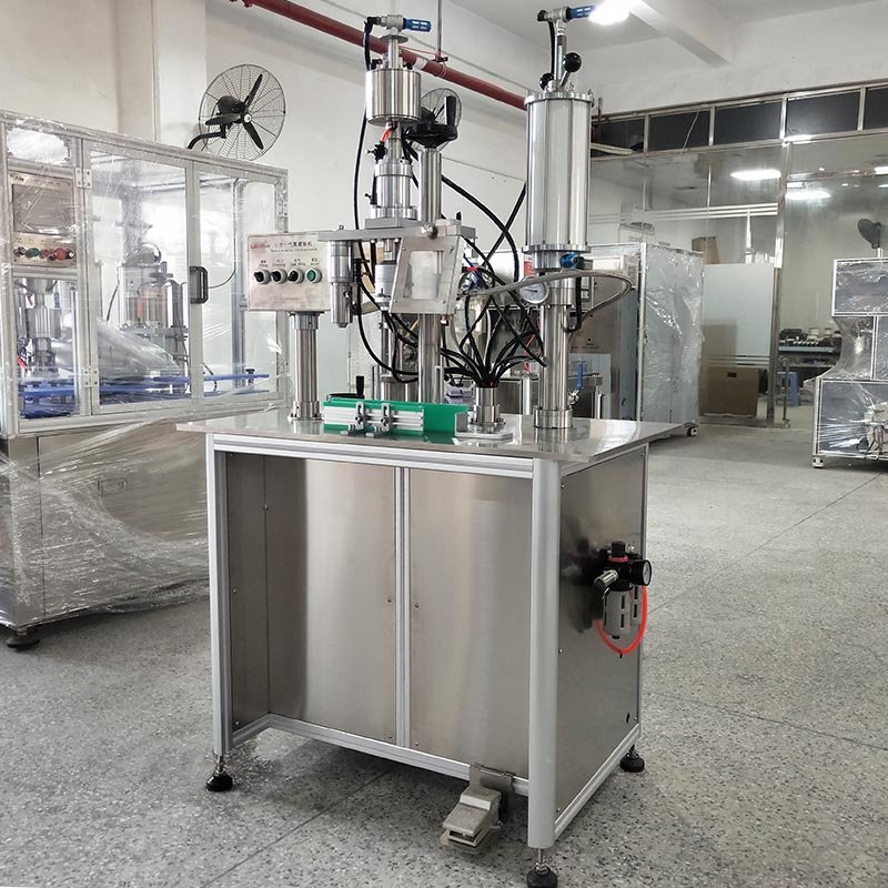 LIENM 3 in 1 Aerosol Filling Machine Pu Foam Aerosol Filling Machine Bov Styling Hairspray Spray Cans Filling Machine