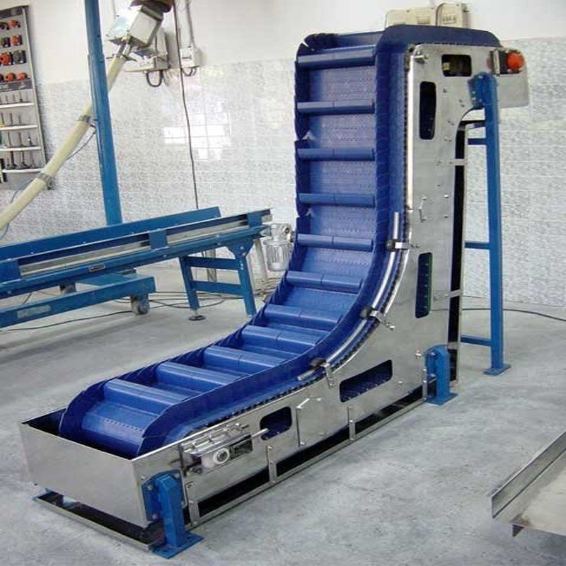 DLTE Lifting conveyor with direct contact with food sugar powder cheese incline conveyor