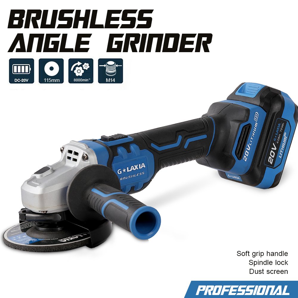 Brushless Cordless Profesional Power Tools 20V Angle Grinder 100mm Bare Tool Direct Factory Sale
