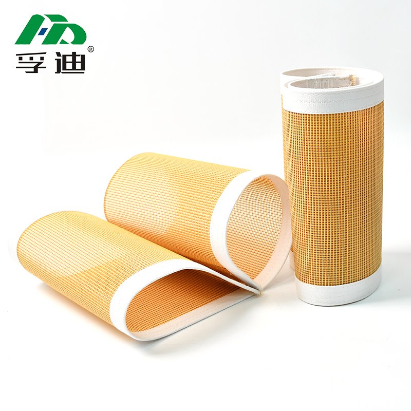 High Temperature Resistant PTFE Material Mesh transmission belts For Drying line shrink machine Heat Resistance Conveyor Belts