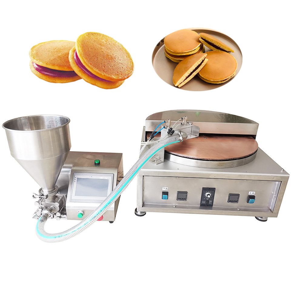 2024 OEM ODM Commercial Automatic Production Line Electric Mini Pancakes Making Japanese Dorayaki Rotate Maker Pancake Machine