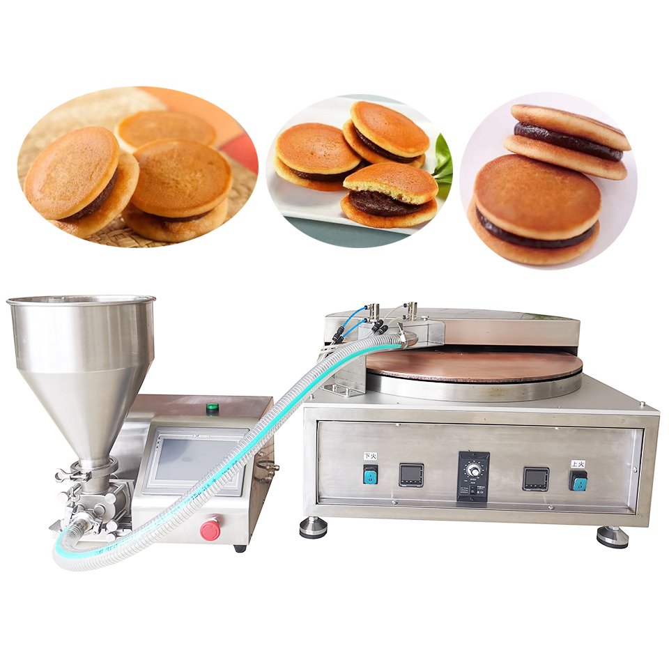 2024 OEM ODM Commercial Automatic Production Line Electric Mini Pancakes Making Japanese Dorayaki Rotate Maker Pancake Machine
