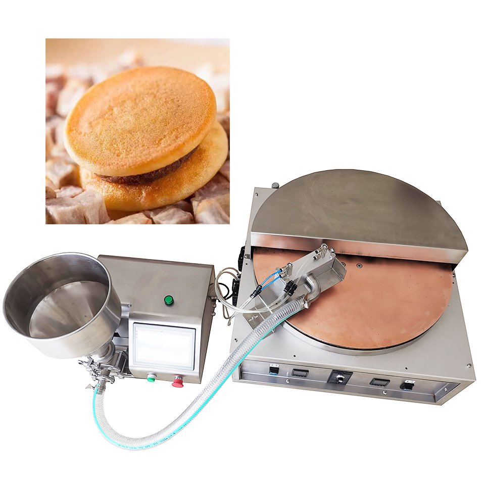 2024 OEM ODM Commercial Automatic Production Line Electric Mini Pancakes Making Japanese Dorayaki Rotate Maker Pancake Machine