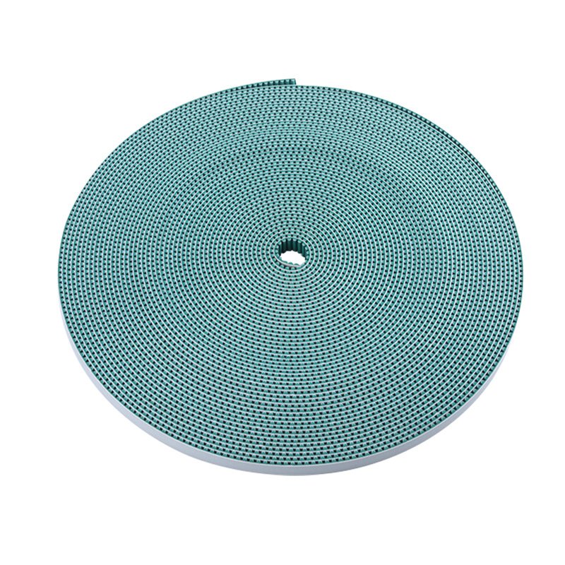 PU Timing Belts HTD8M HTD 1440 8M Polyurethane Timing Belt With Green White Black Fabric For Packing Machine Belt