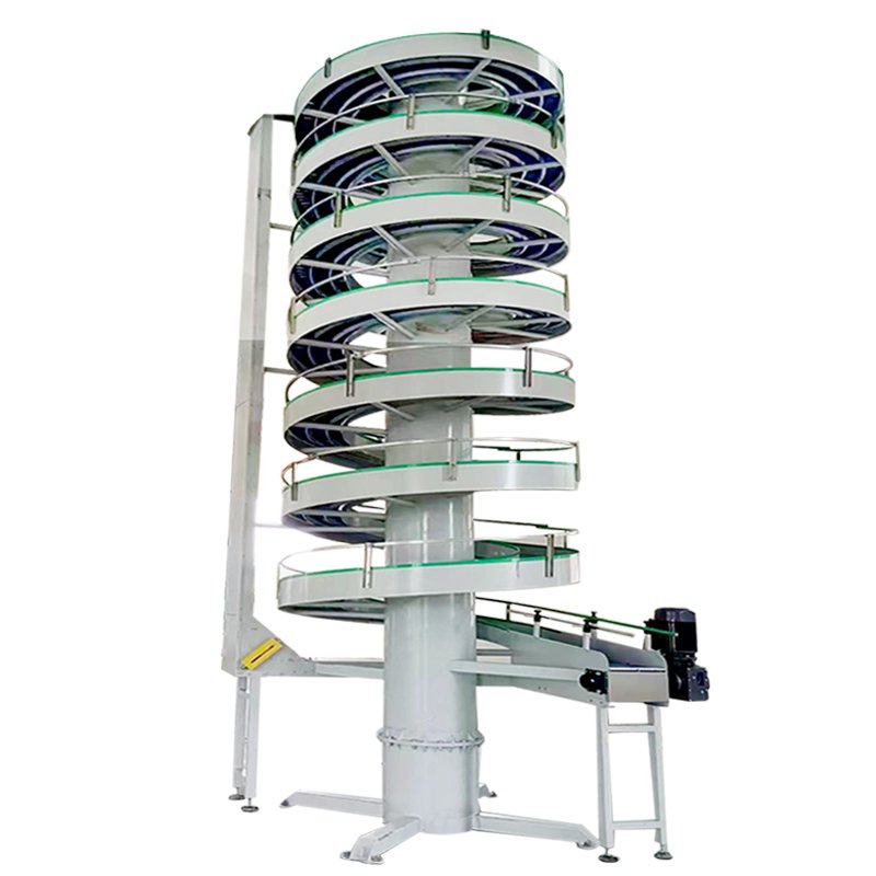 Carton food vertical lifting conveyor storage and loading elevator chain plate power screw conveyor